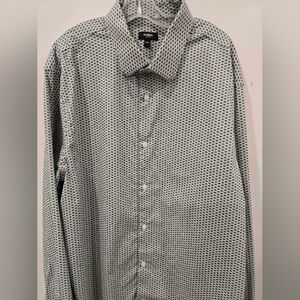 Men's Patterned Shirt - Black and White